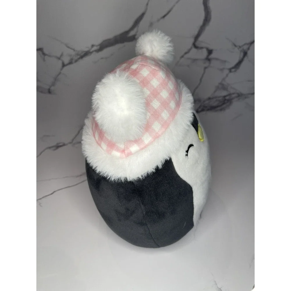 Christmas Squishmallows Luna The Penguin With Pink Gingham Hat 8